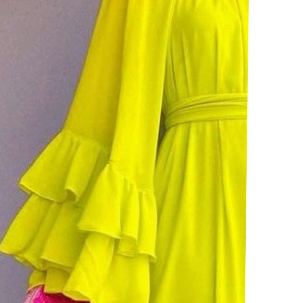 Robe en mousseline verte longue élégante