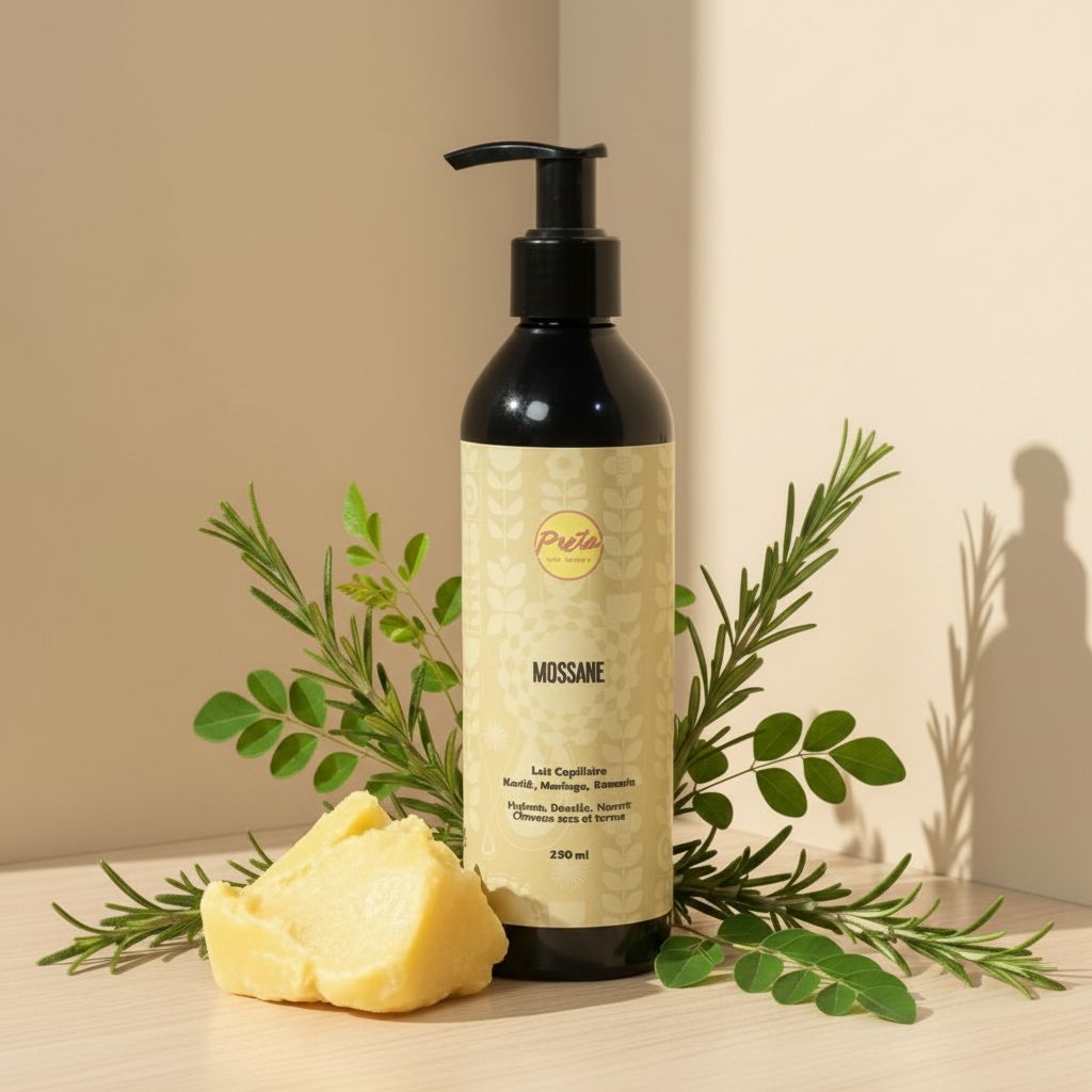 Lait capillaire naturel au karité et romarin – Soin cheveux secs 250ml