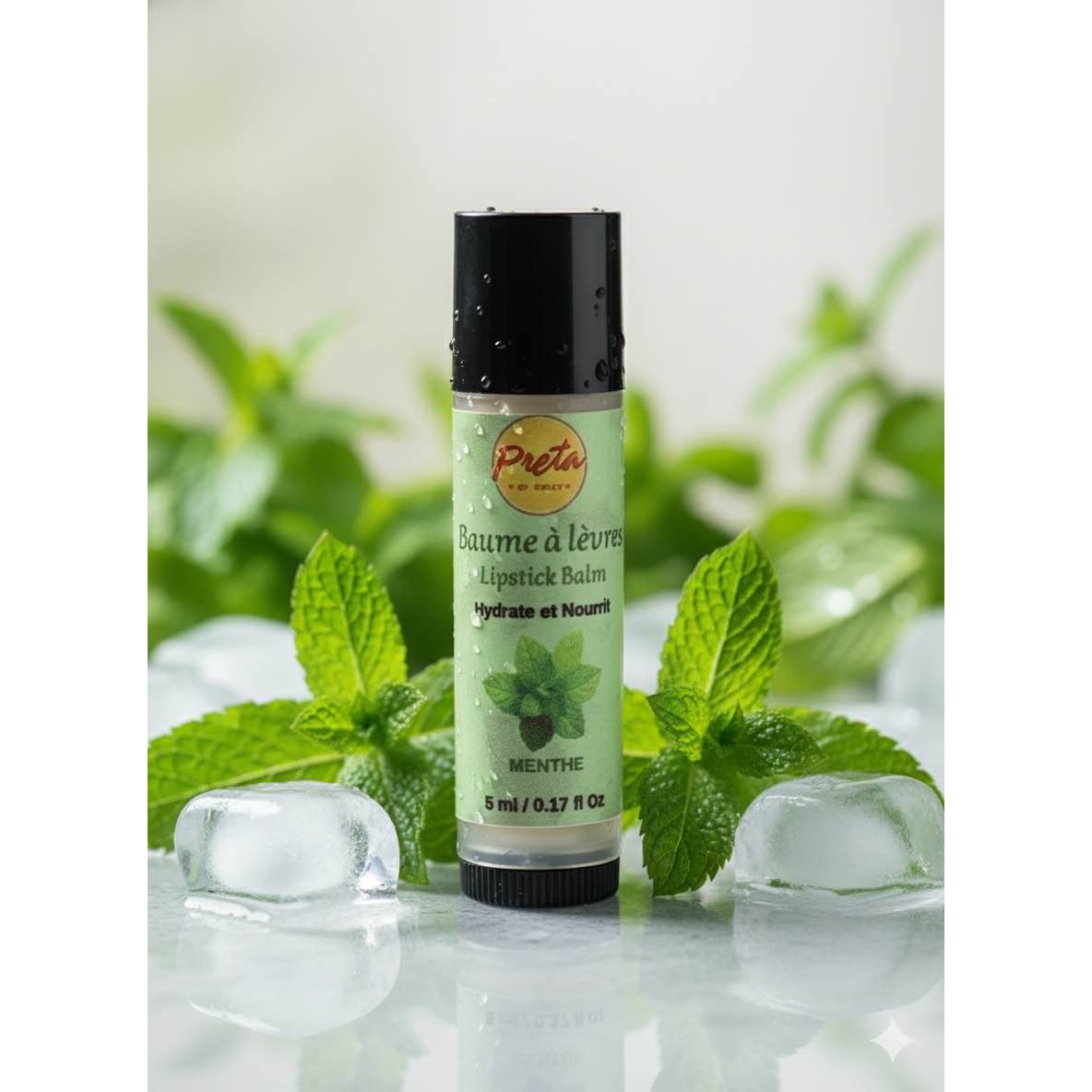 Baume à lèvres menthe hydratant naturel vegan