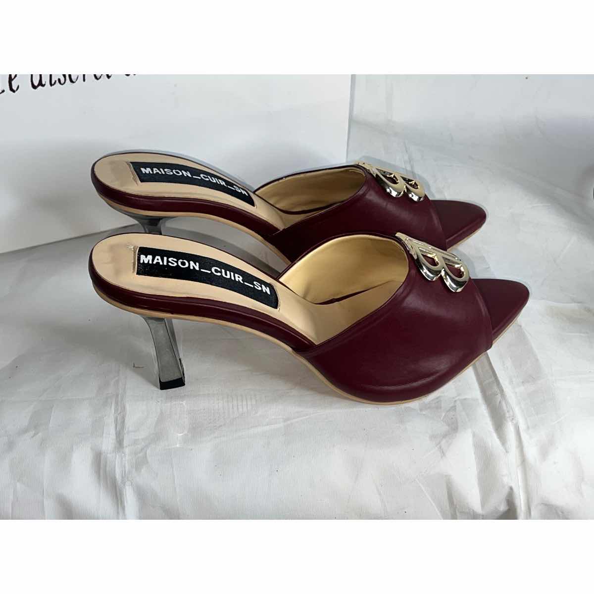Chaussures en cuir femme Maison Cuir SN mules à talon élégantes et chic