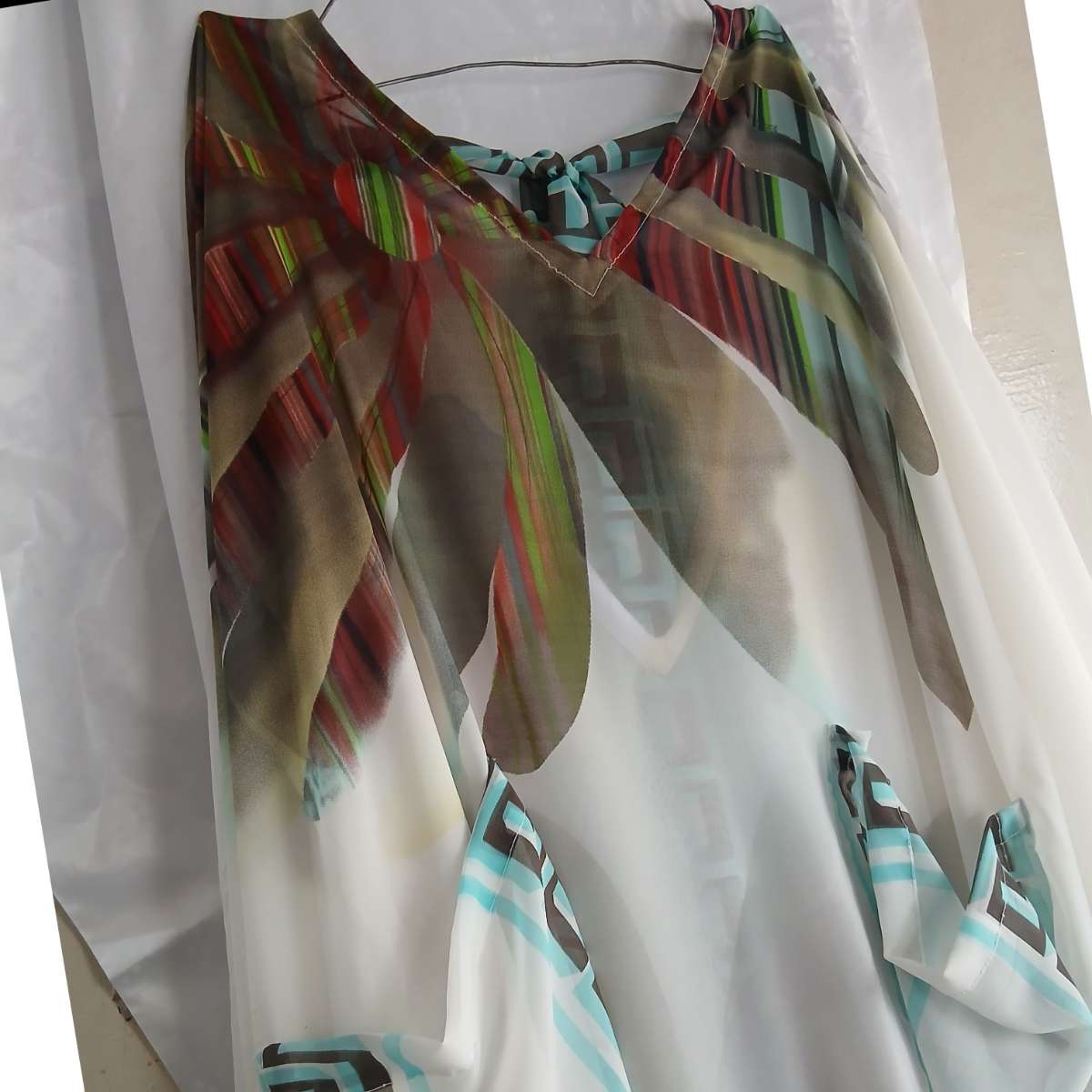 Tunique femme avec poches en chiffon crêpe, ample et chic, multi-tailles