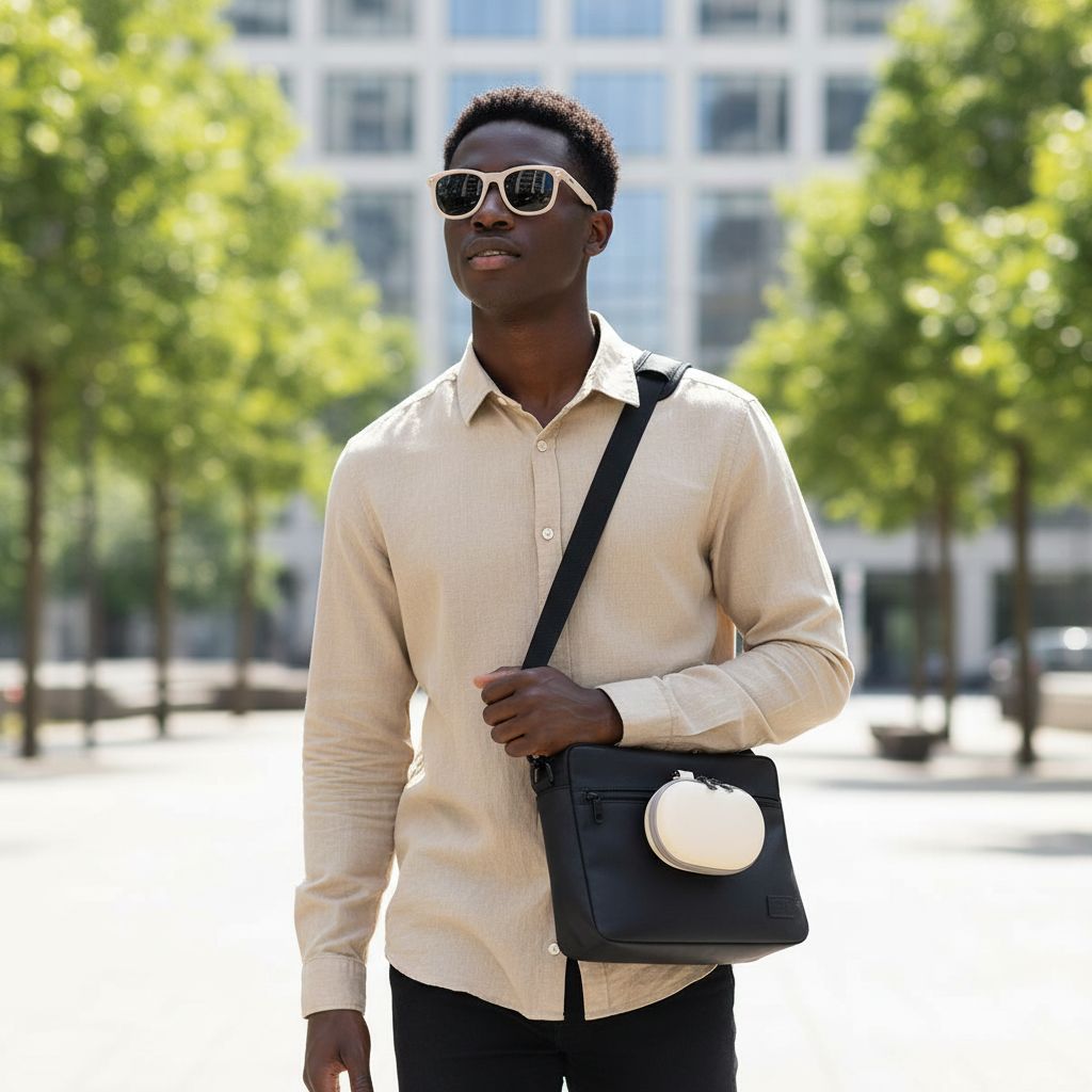 Lunettes de soleil pliables avec étui rigide, légères et design minimaliste