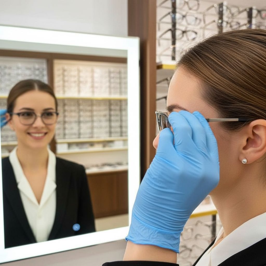 Lunettes de vue modernes ESSENTIA monture carrée noire argent design italien