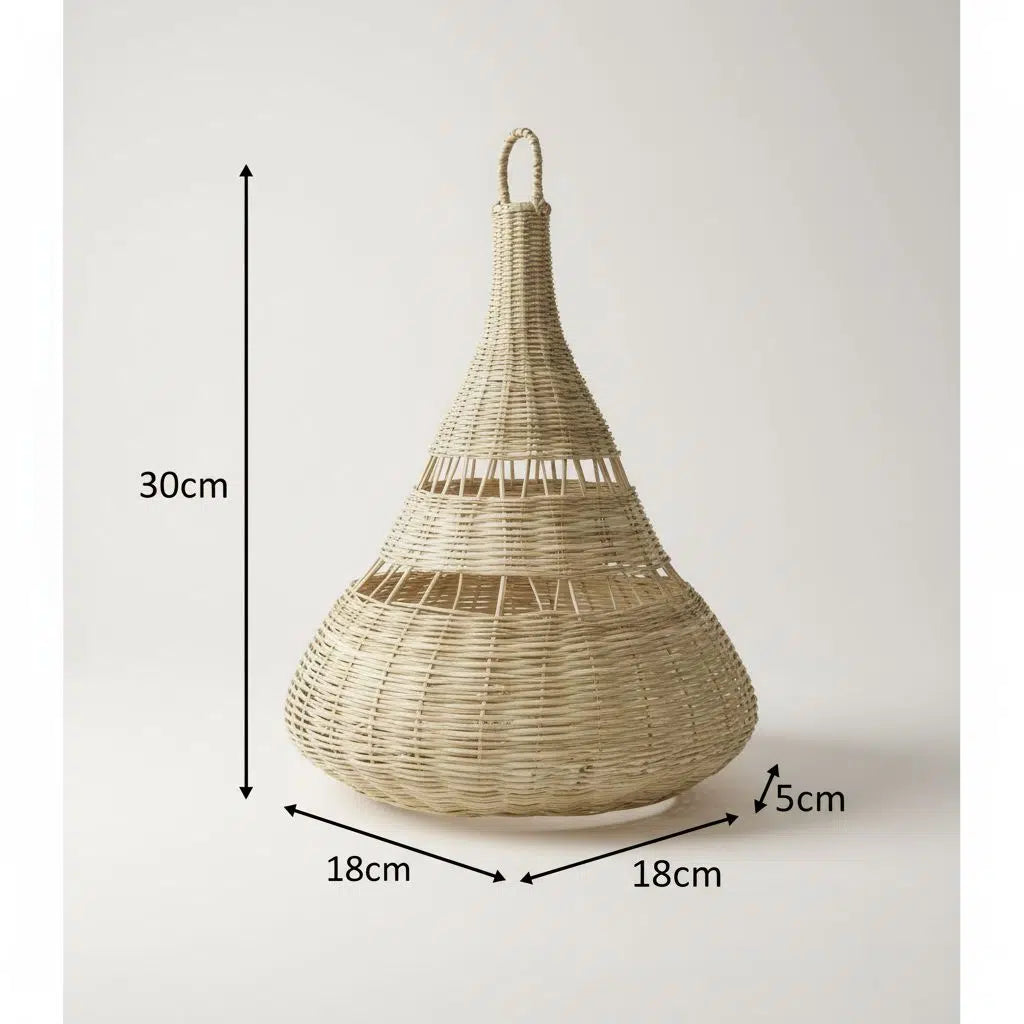 Lustre osier naturel bohème chic