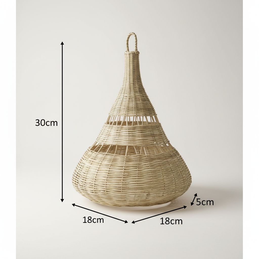 Lustre en osier naturel bohème chic