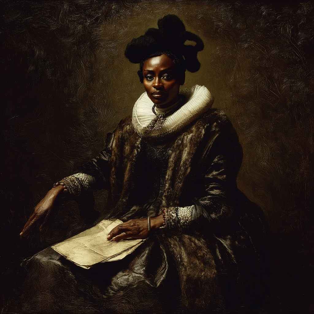 Tableau Élégance Intemporelle – Affiche Murale Renaissance Noir Luxe