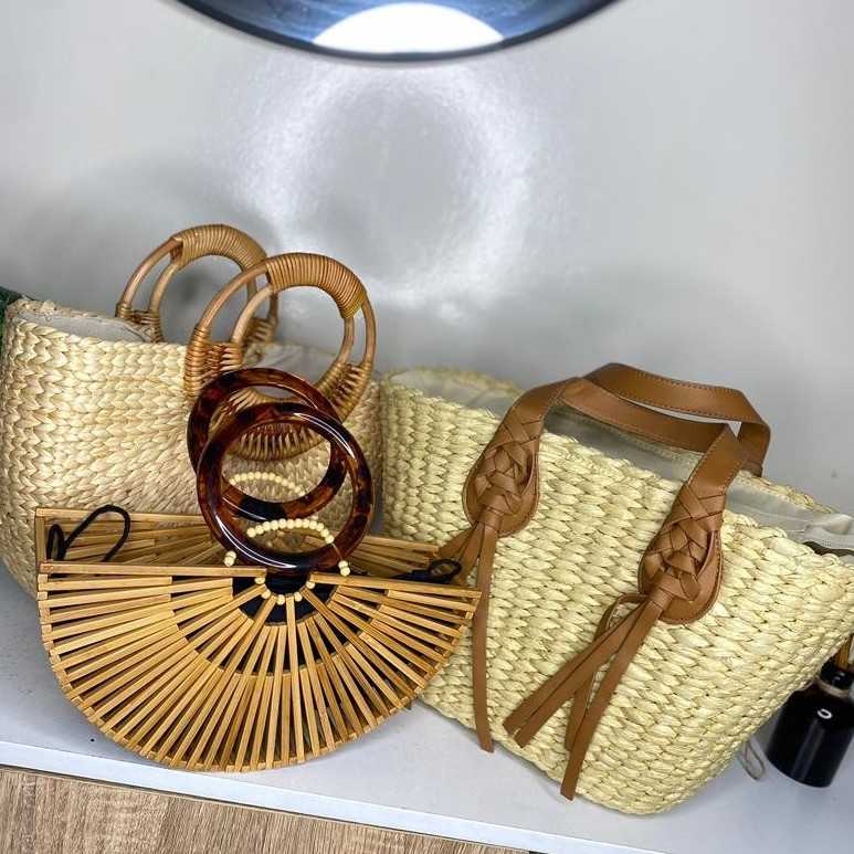 Sac à main en rotin femme bohème chic