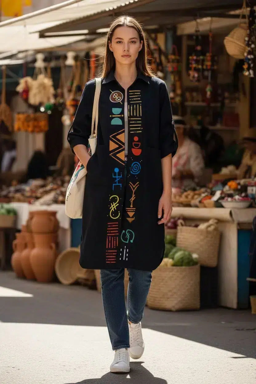 Manteau unisexe original – Création artistique, élégant et stylé