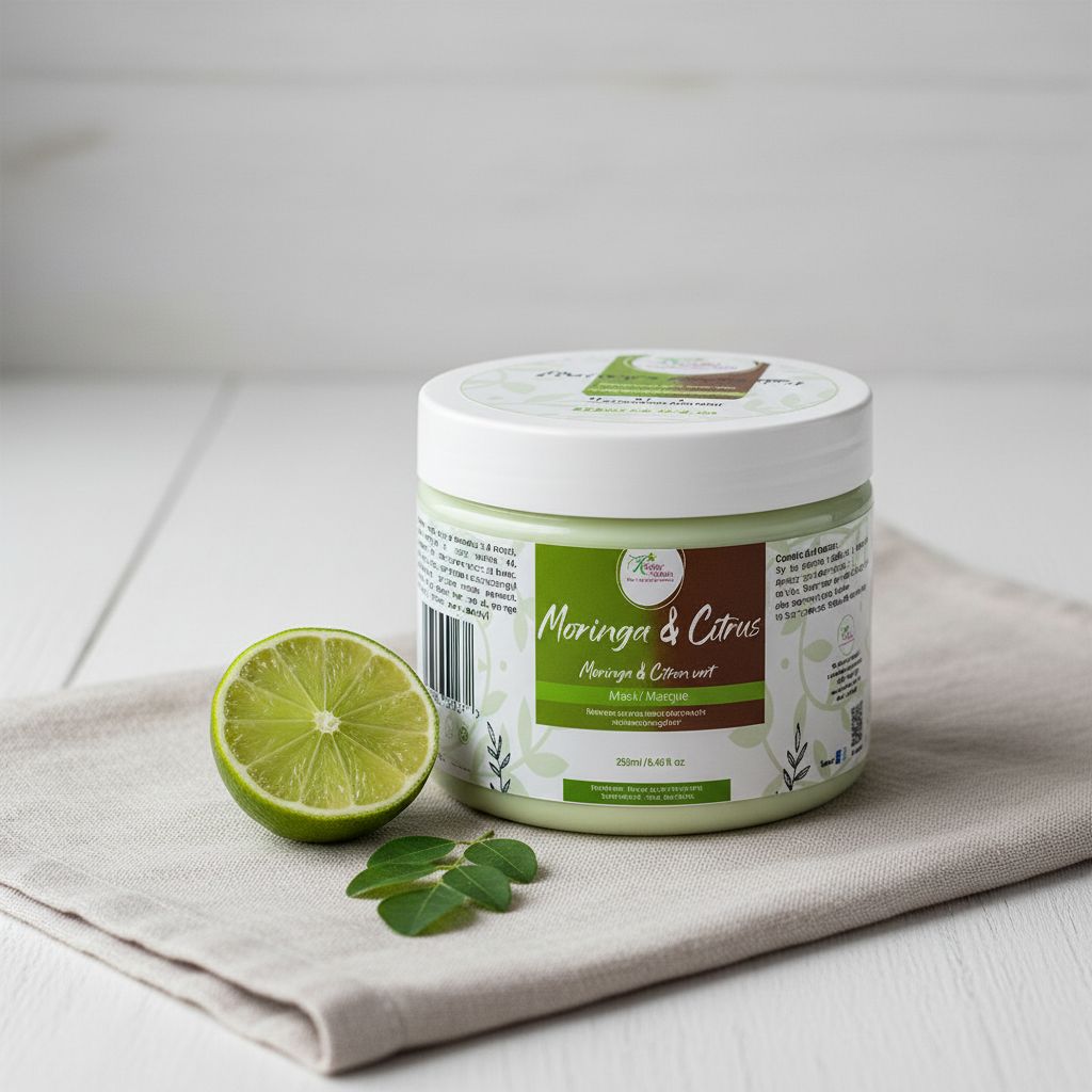 Masque capillaire moringa et citron vert – Soin réparateur naturel 250ml