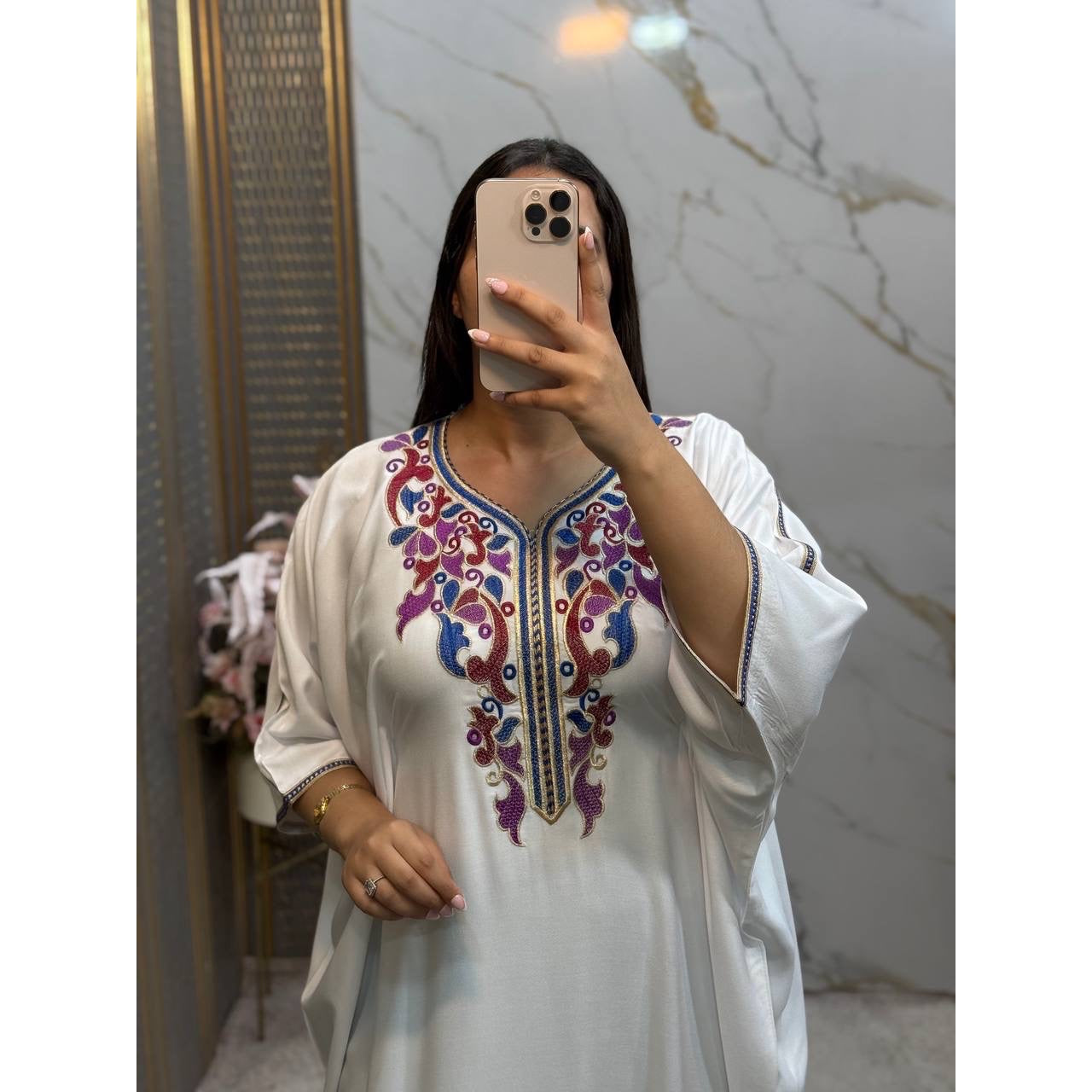 Tunique brodée femme bohème chic taille standard