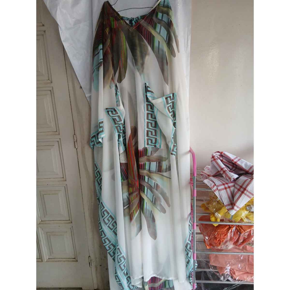 Tunique femme avec poches en chiffon crêpe, ample et chic, multi-tailles