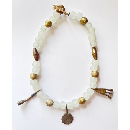 Collier et boucles d'oreilles en perles de verre Zuri