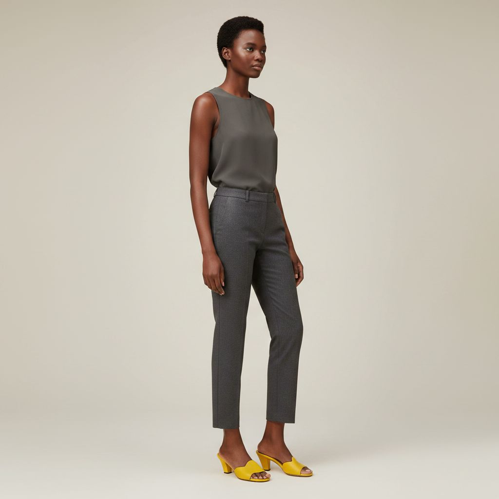 Mules femme cuir jaune à talon moyen confortable, élégantes et faciles à enfiler