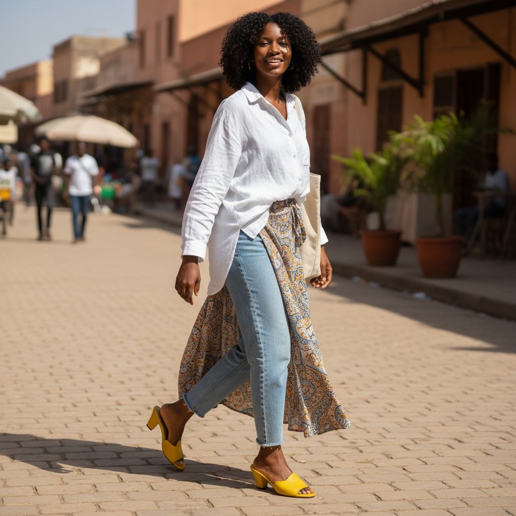 Mules femme cuir jaune à talon moyen confortable, élégantes et faciles à enfiler