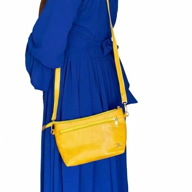 Pochette cuir femme bandoulière amovible effet