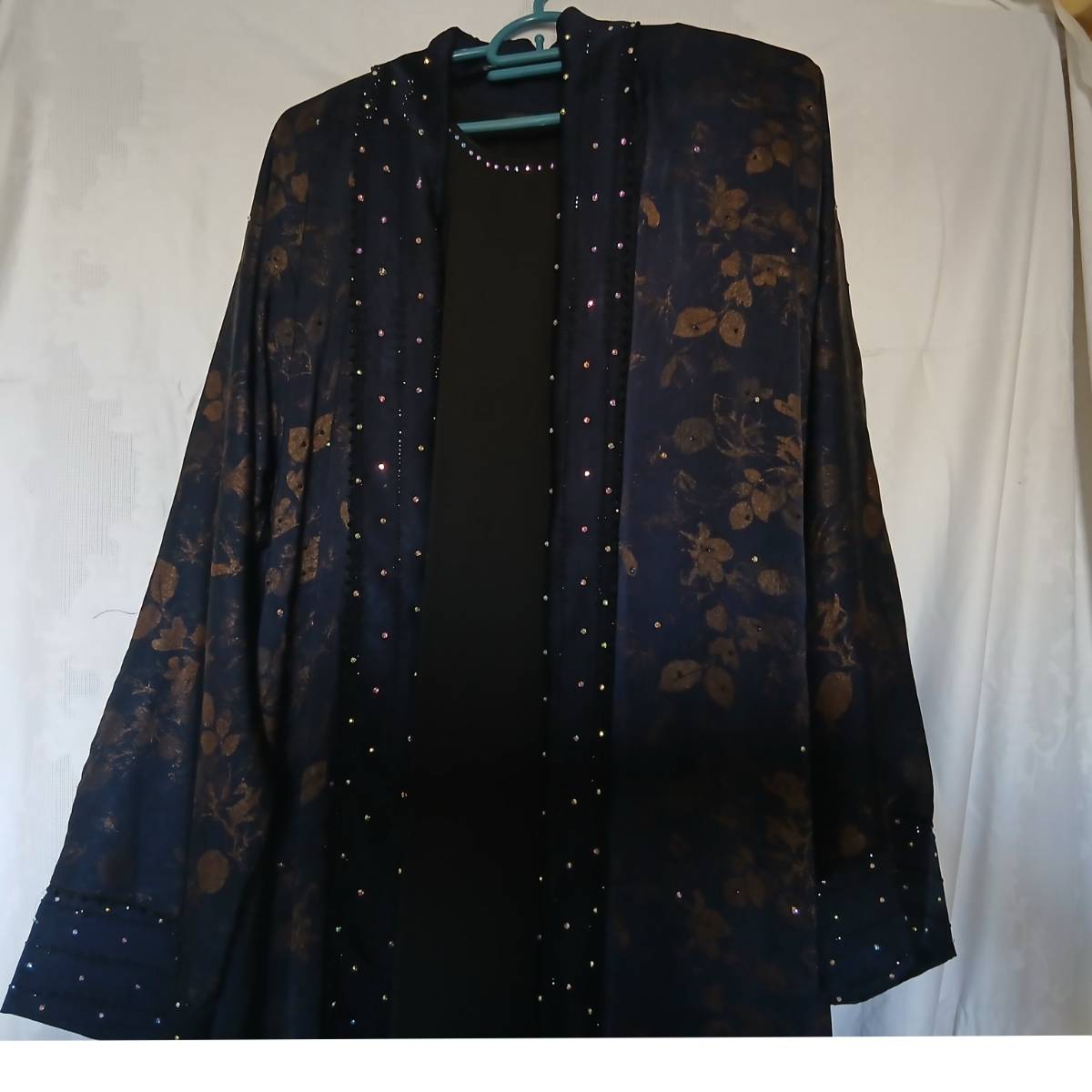Abaya dubai bleu marine chic strass, robe élégante soirée et mariage femme