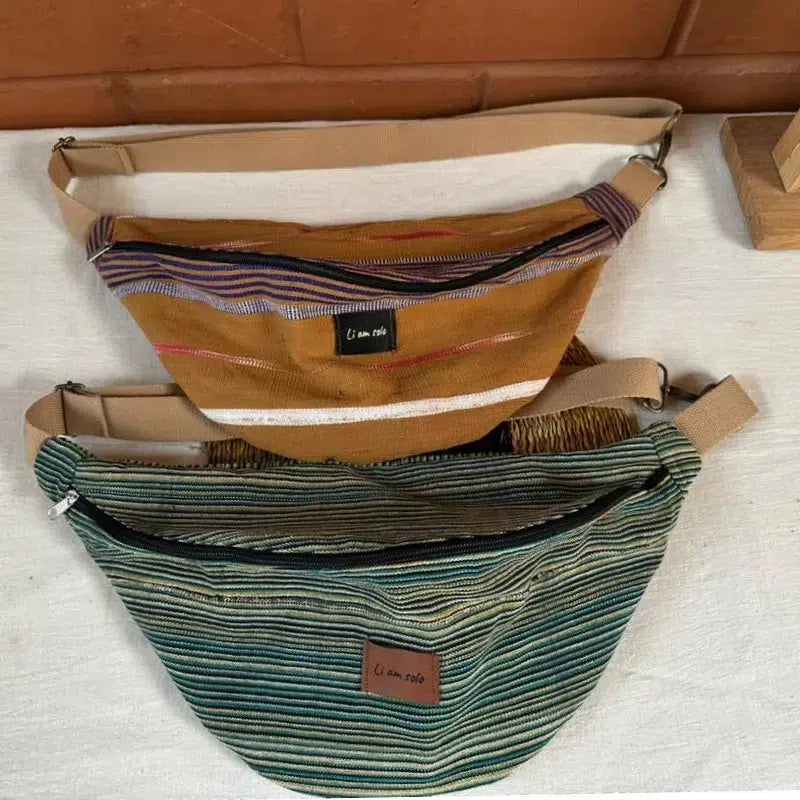 sac banane bleu ensemble exclusif en bleu et marron