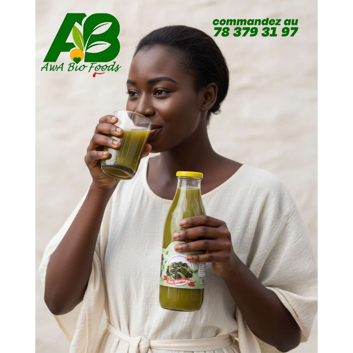 Jus Moringa Bio 1L – Vitalité, Antioxydants et Immunité en Bouteille Verre