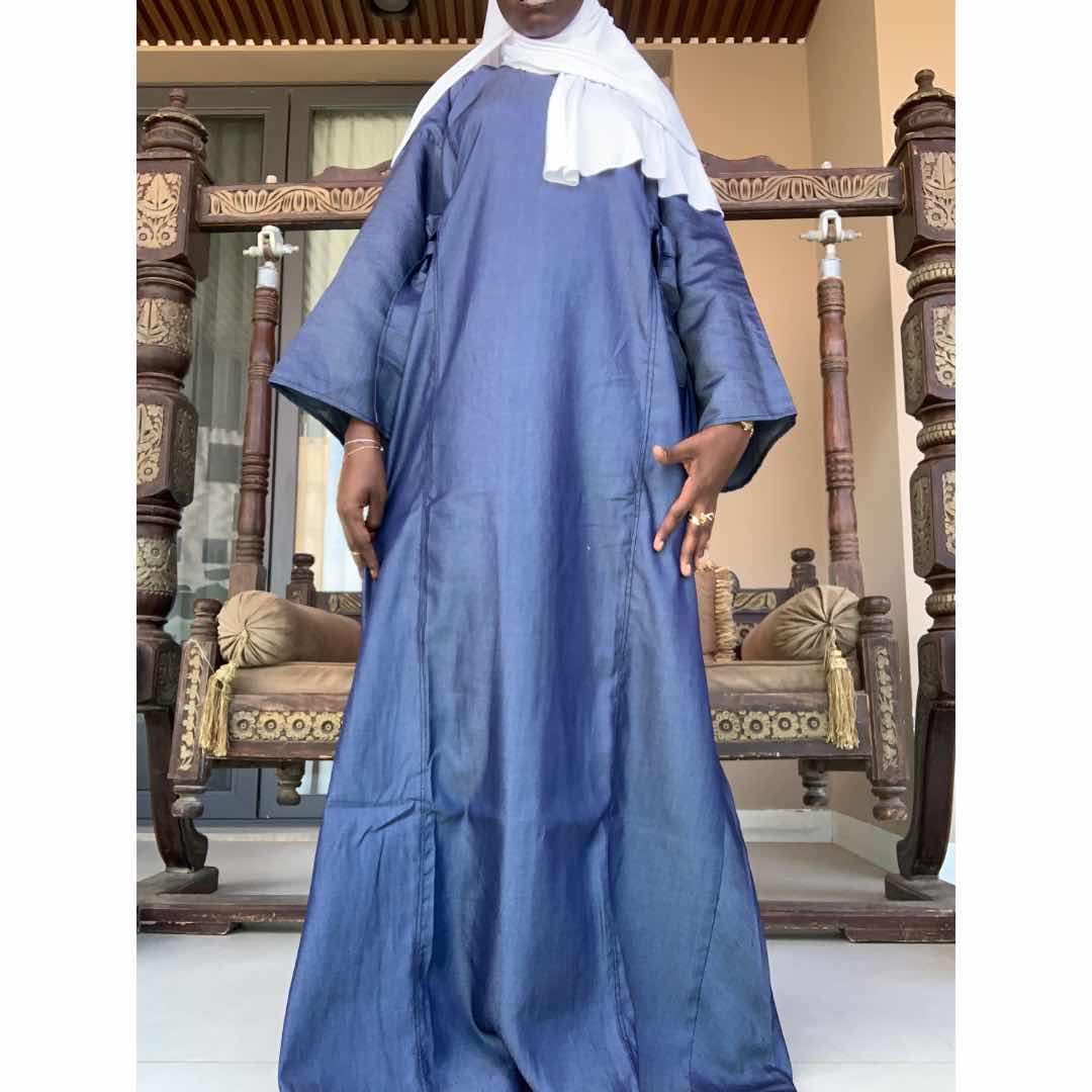 Robe longue femme bleu marine