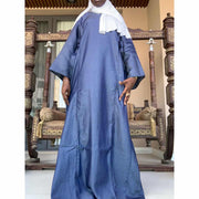 Robe longue femme bleu marine