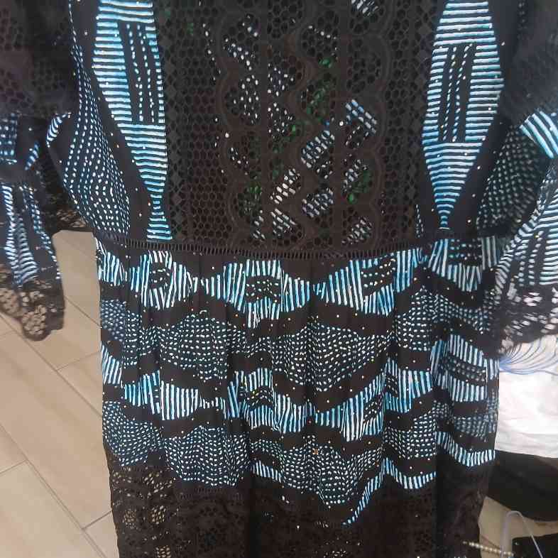 Robe femme en wax et brode