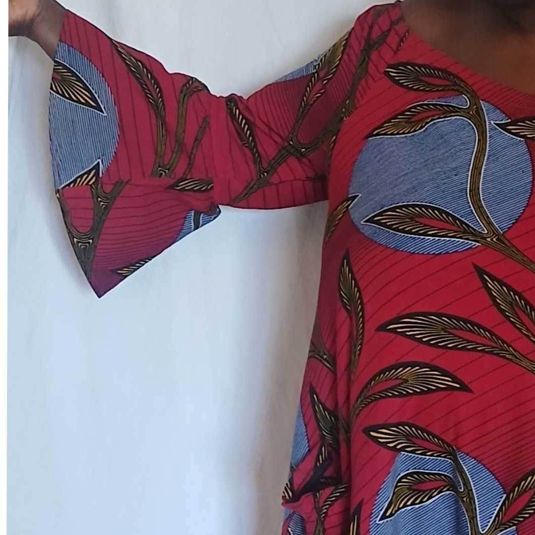 Robe wax femme longue et élégante – Robe africaine chic multicolore