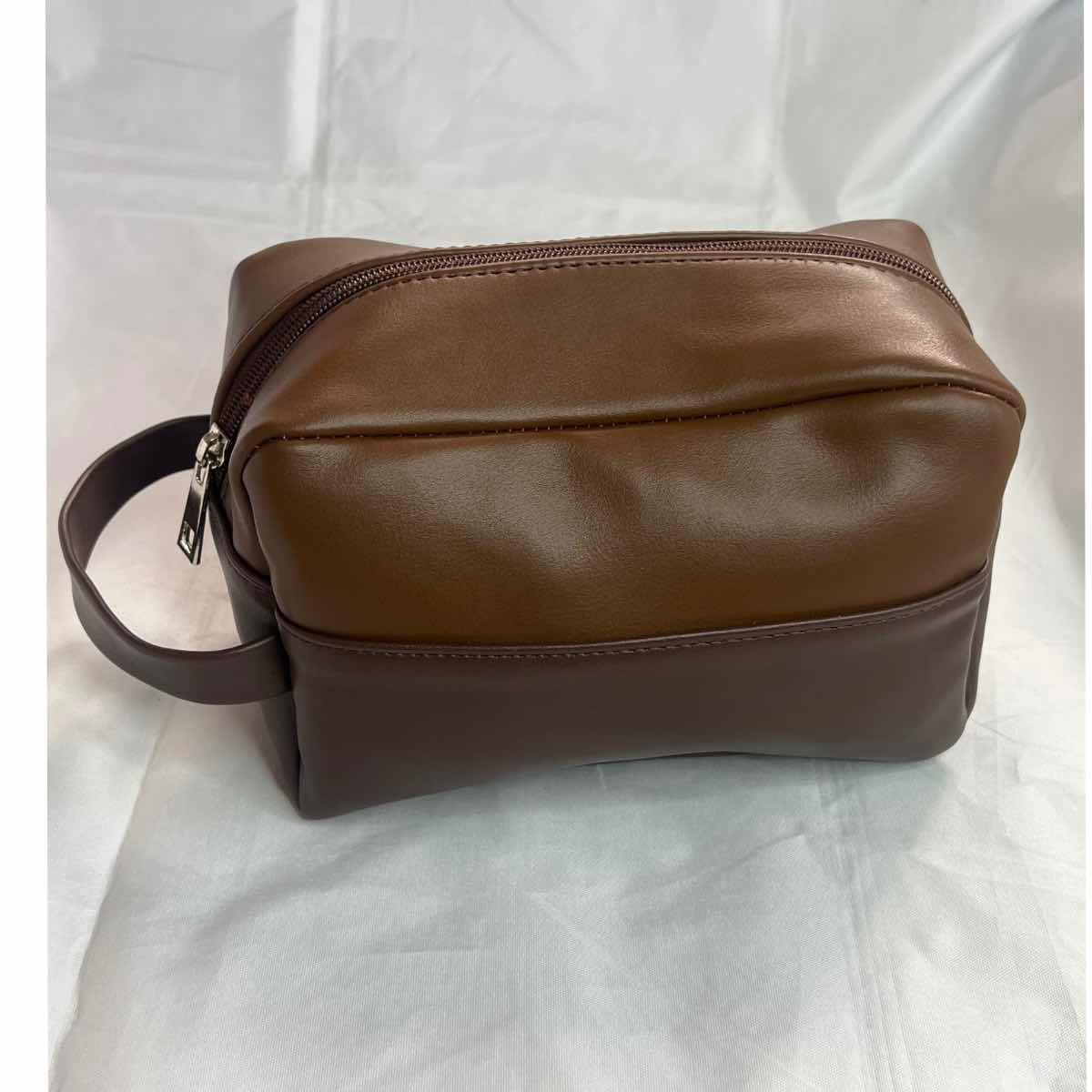 Trousse de toilette élégante en cuir, compacte et mixte, couleurs au choix