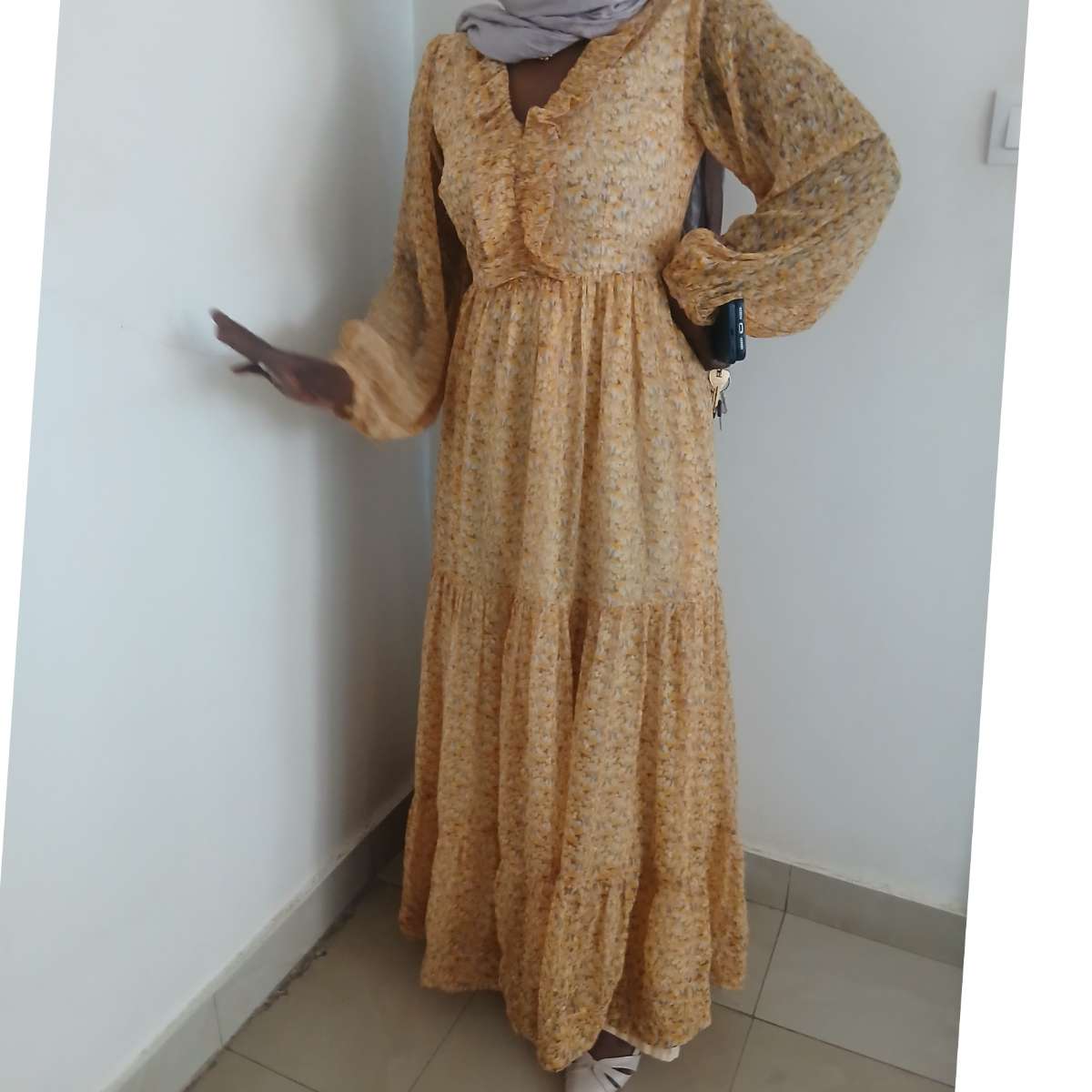 Robe longue fleurie femme en coton, style bohème chic, été et printemps