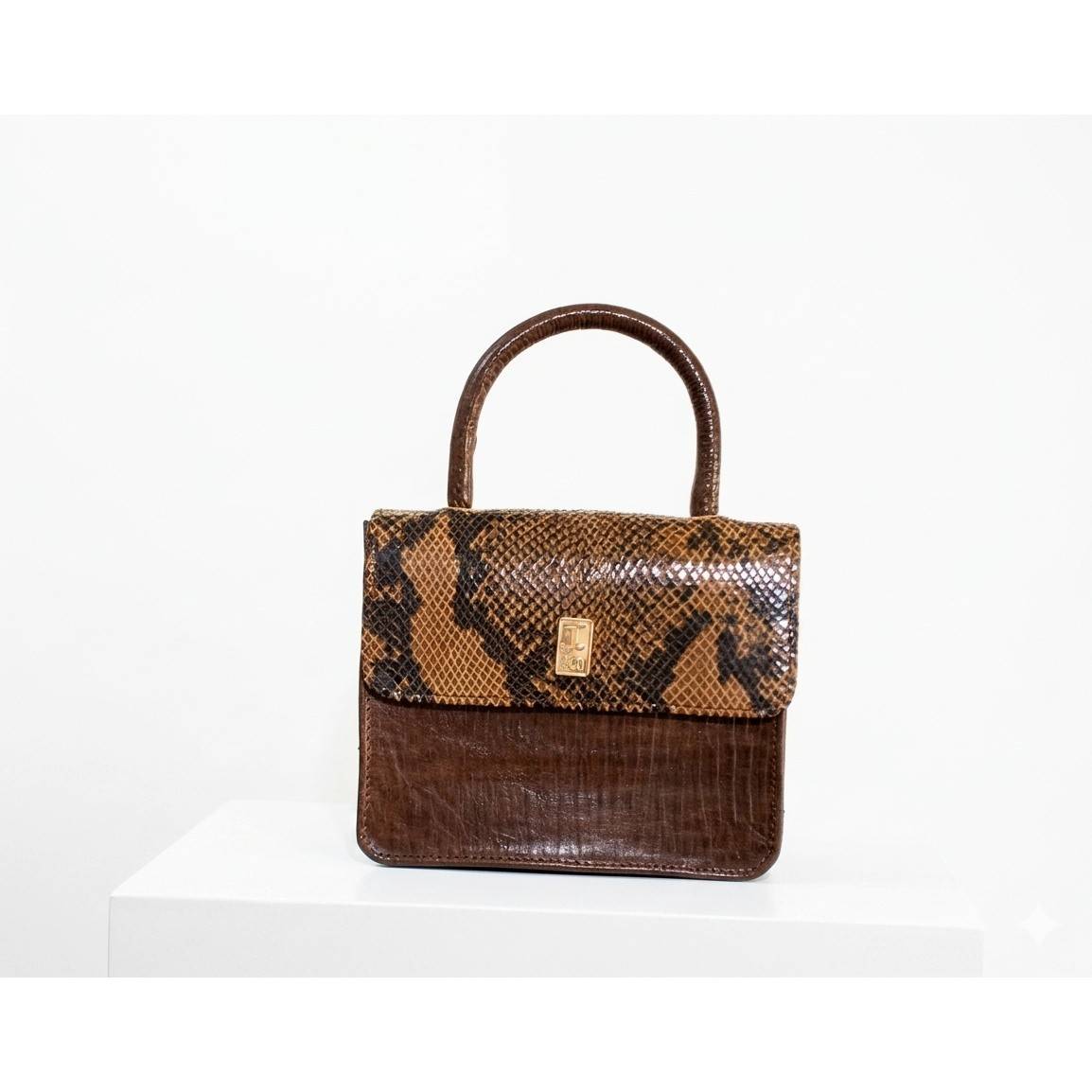 Mini Sac à Main Cuir Serpent Vert - Élégance Chic