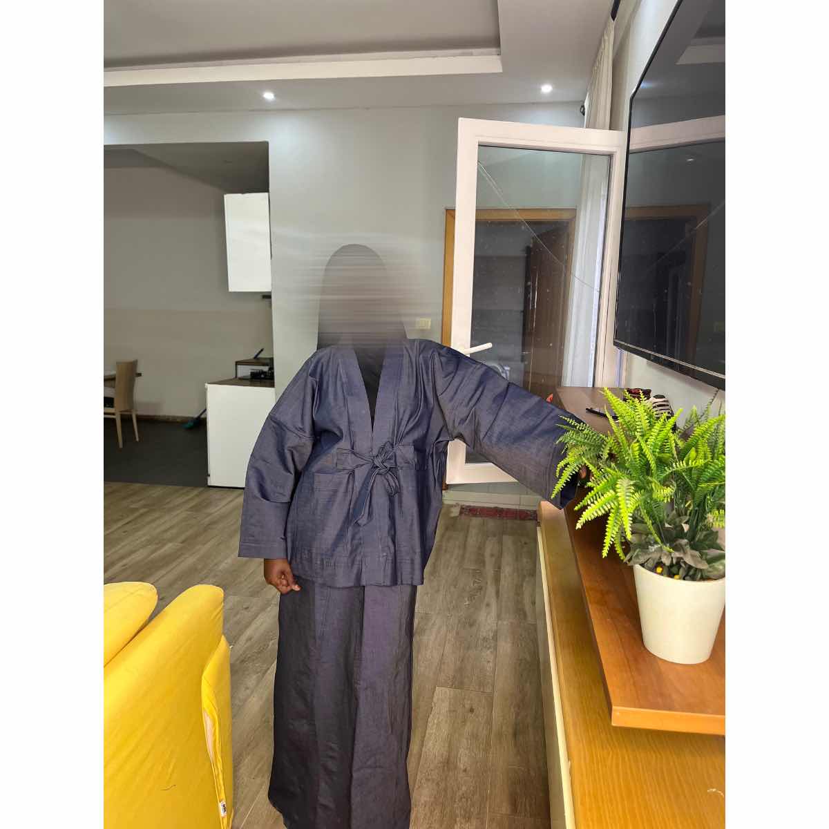 Ensemble jean femme hijab coupe ample