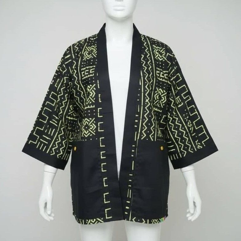 Kimono femme ethnique artisanal en coton lin, style japonais revisité