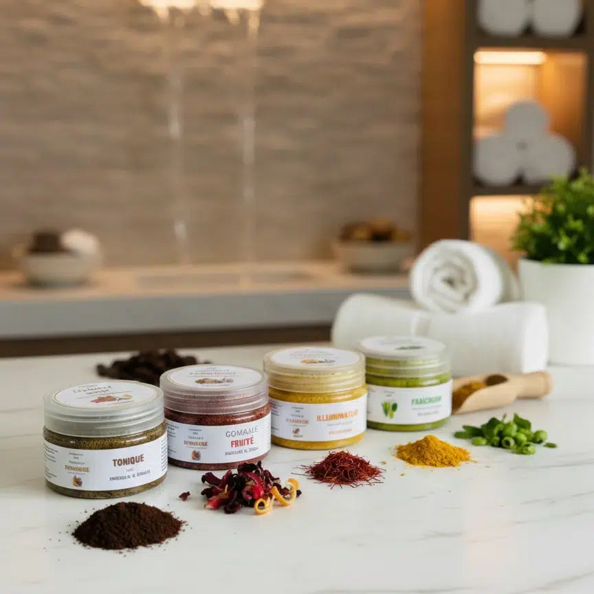 Gommage visage naturel au sucre – Plantes africaines, éclat et pureté