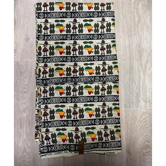 Tissu africain imprimé wax coton – Motifs traditionnels