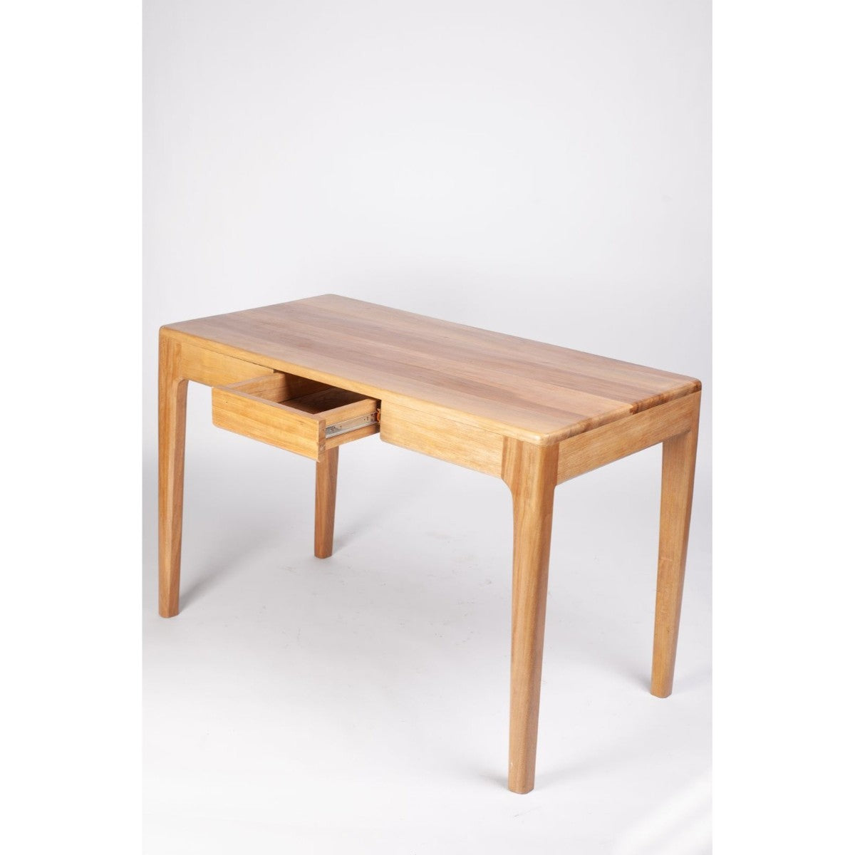 Bureau en bois massif 125x76 cm, design moderne avec tiroir de rangement