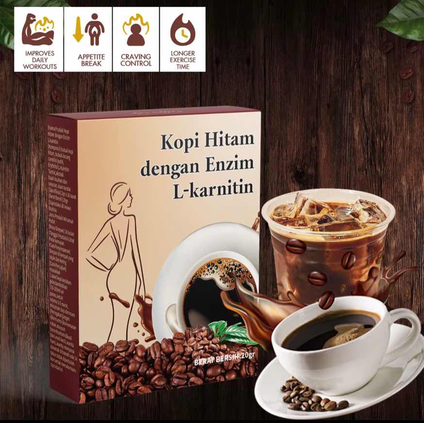 Café minceur noir à la L-Carnitine – Brûle-graisse naturel 20 g