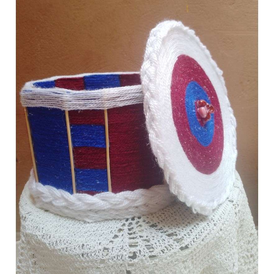 Panier de rangement rouge bleu