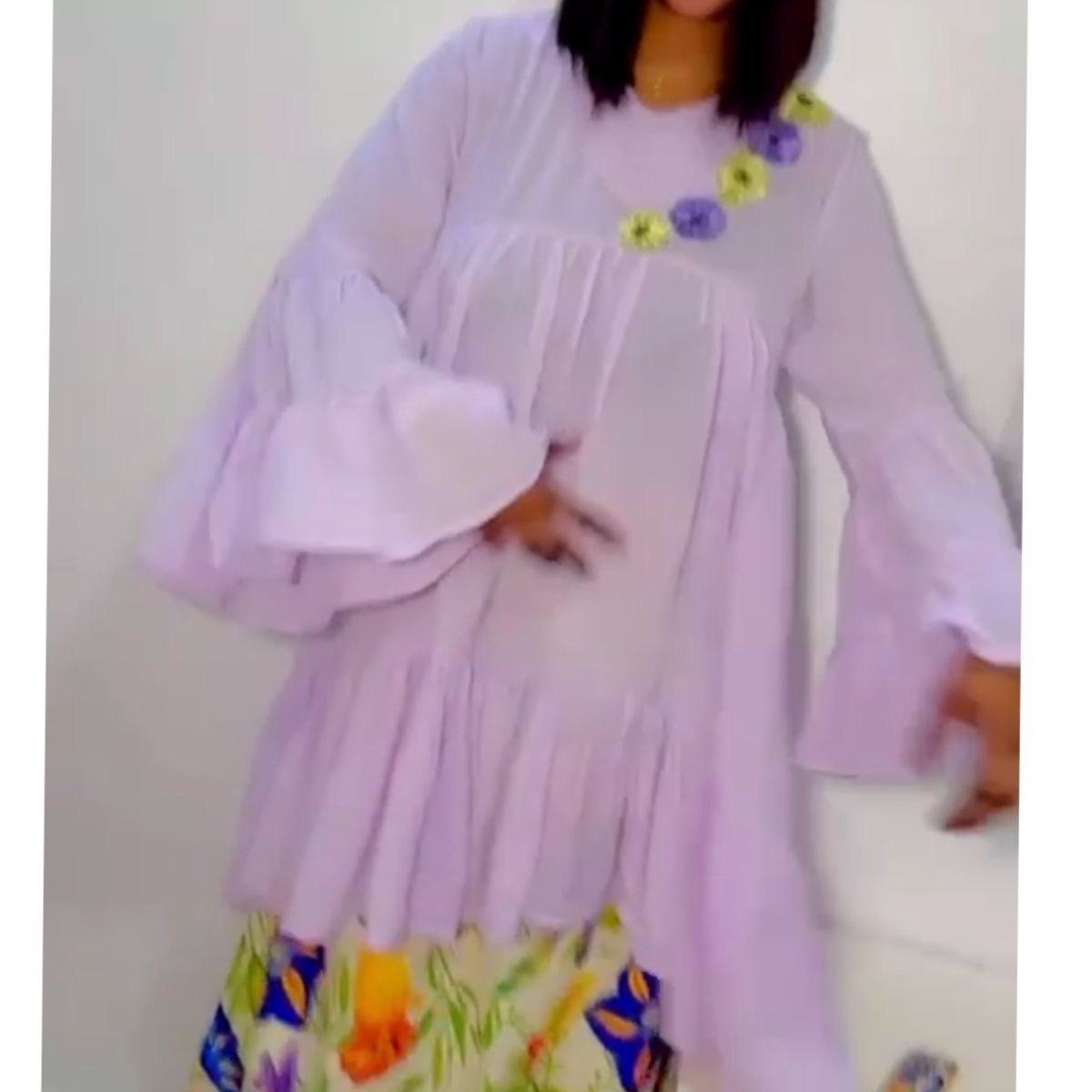 Ensemble femme élégant en mauve et vert pour un look irrésistible
