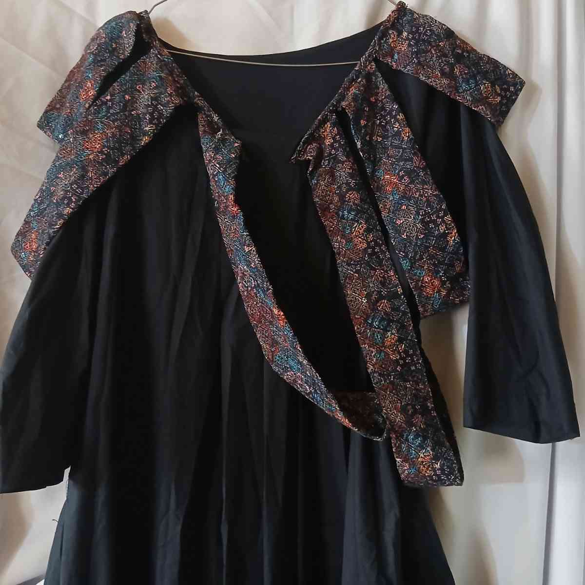 Robe lin femme élégante avec pagne tissé, colorée