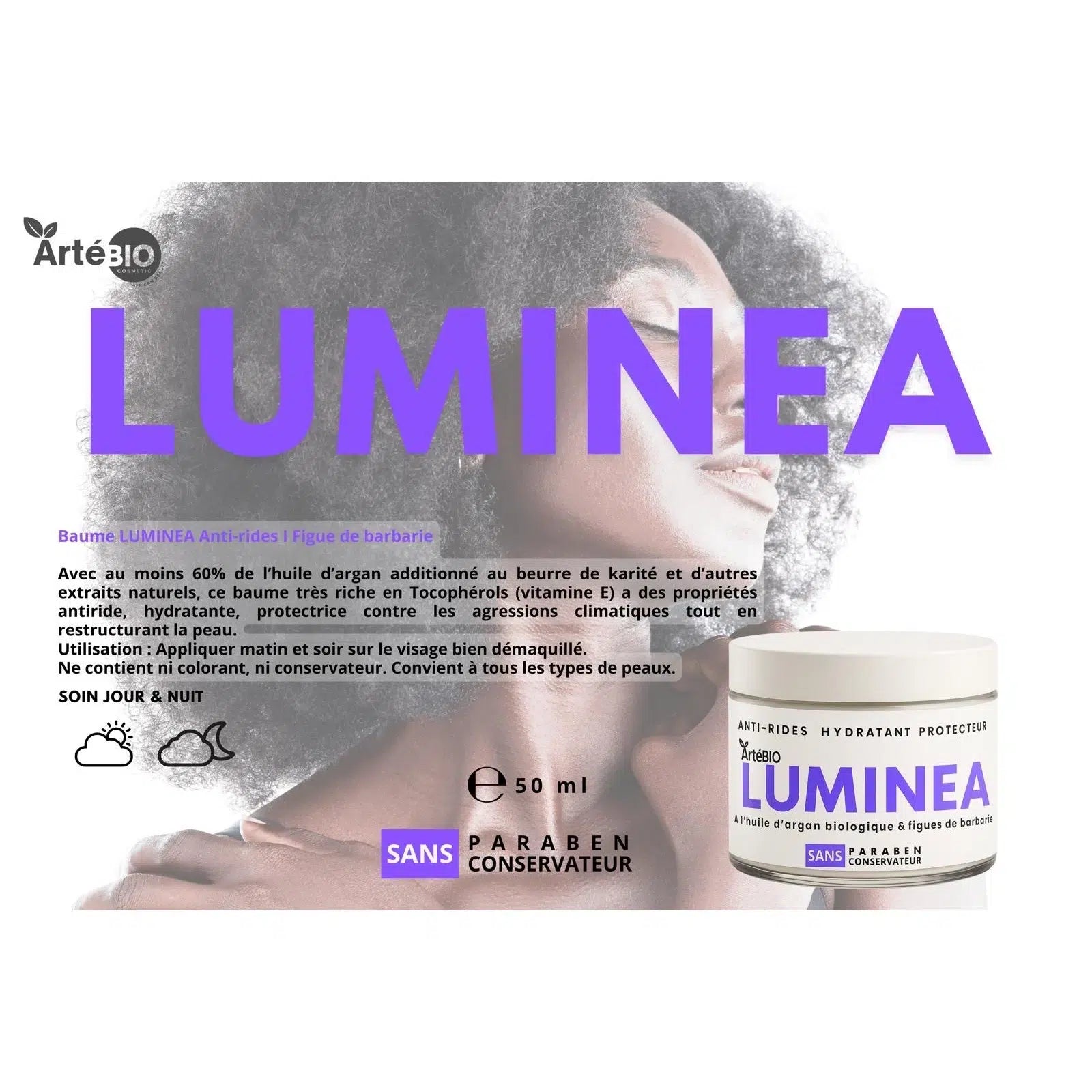 LUMINEA Baume anti-rides argan et figue de barbarie – Soin visage naturel nourrissant