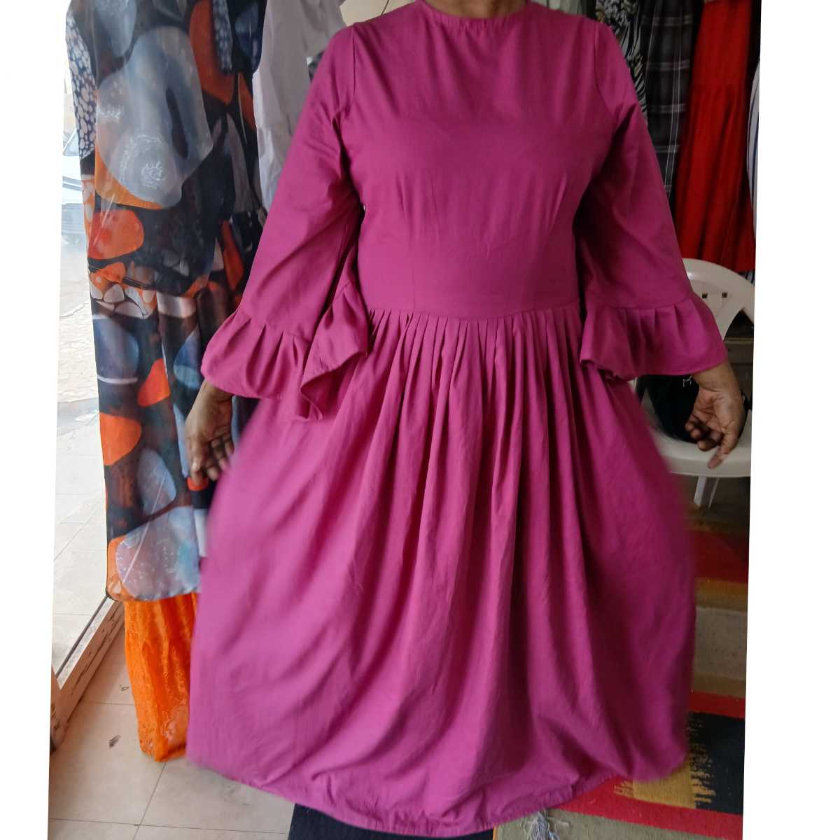 Robe Femme Coton Fuchsia - Élégance et Confort