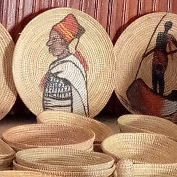 Décoration murale panier artisanal – Panier mural tissé bohème 18x15 cm