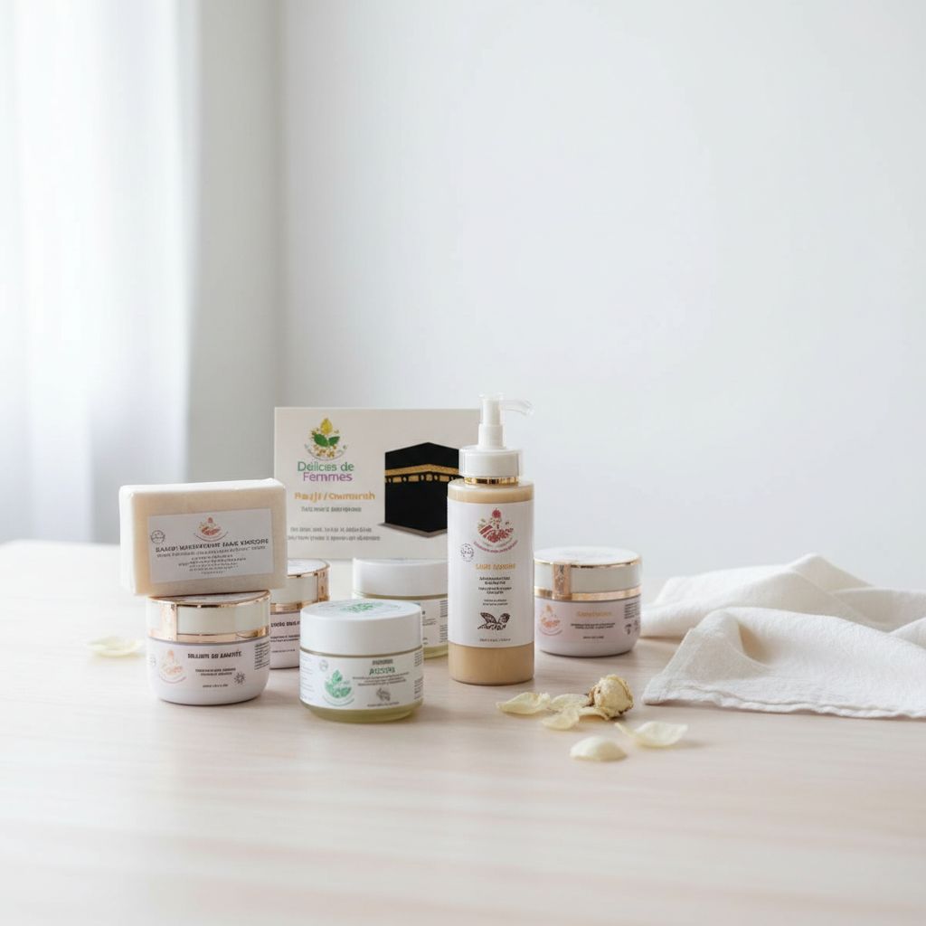 Pack Hajj Femme soins naturels sans parfum et beauté halal peaux sensibles