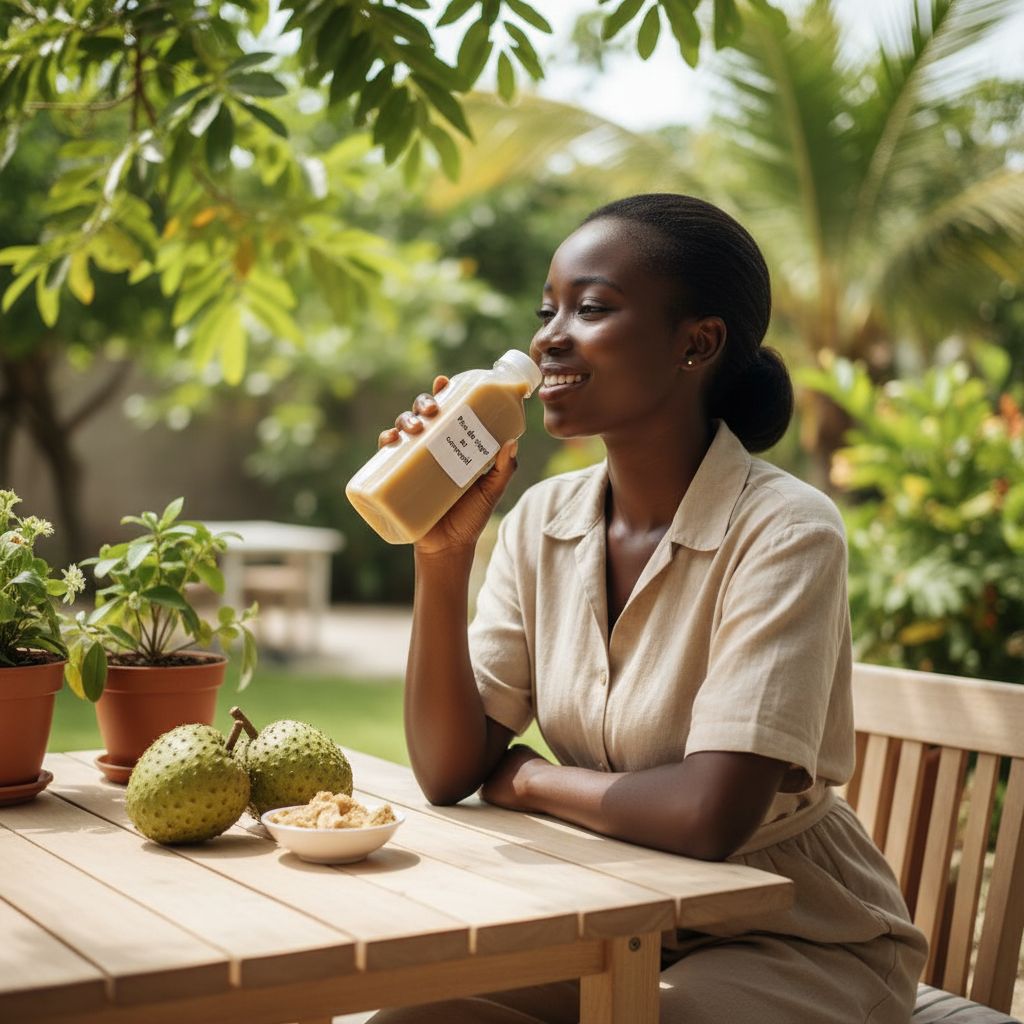 Boisson Santé Exotique Pain de Singe Corossol 110ml - Vitalité Tropicale