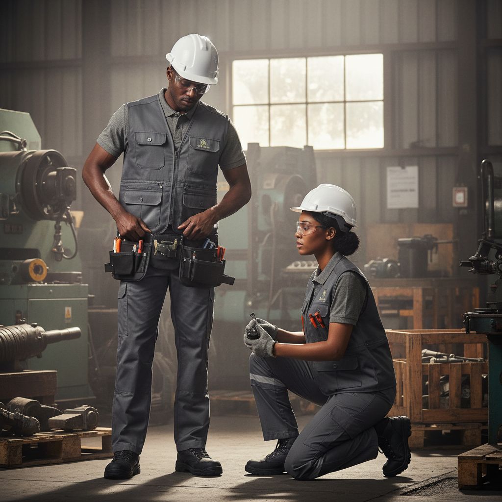 Pantalon et gilet de sécurité gris – Ensemble professionnel