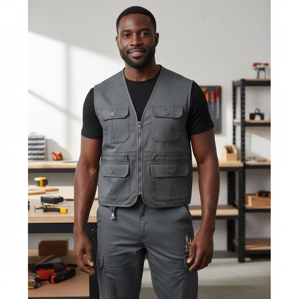 Pantalon et gilet de sécurité gris – Ensemble professionnel