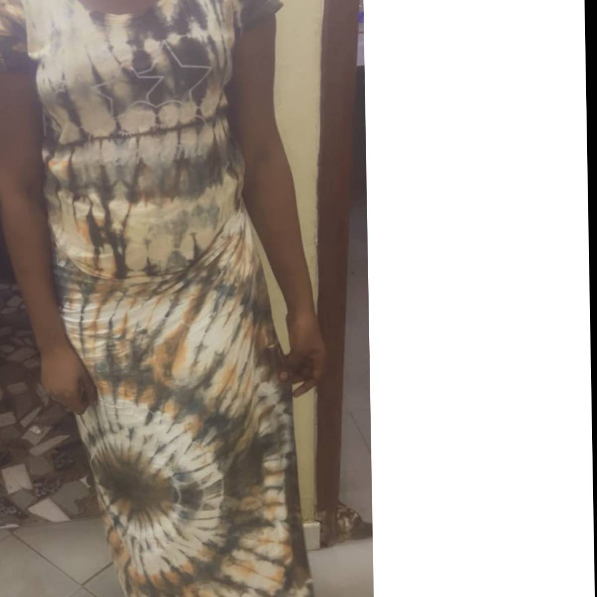 Ensemble femme haut et pagne en coton