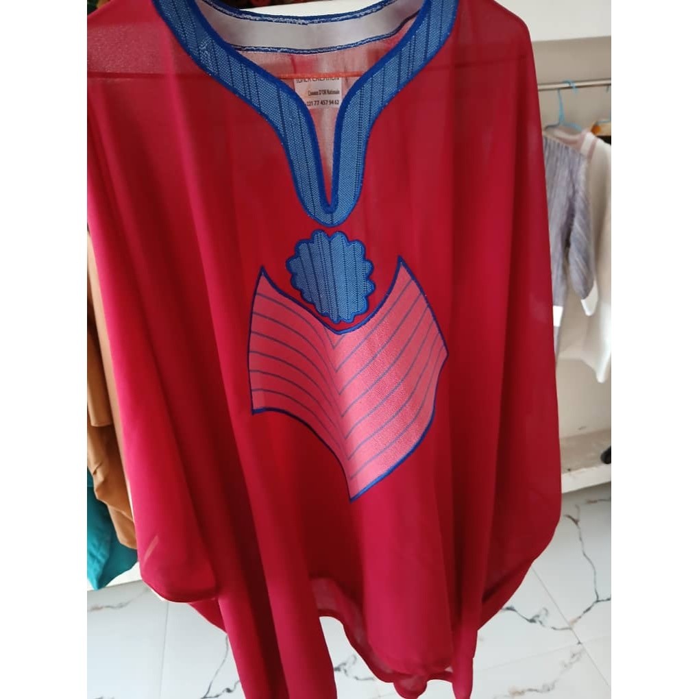 Haut pagne tissé femme chic – Tunique ethnique brodée fait main