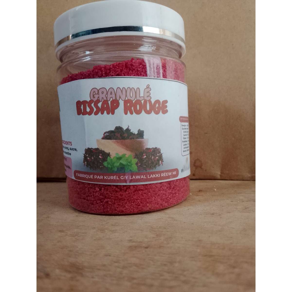 Granulé bissap rouge 500g – Hibiscus alimentaire artisanal, goût exotique