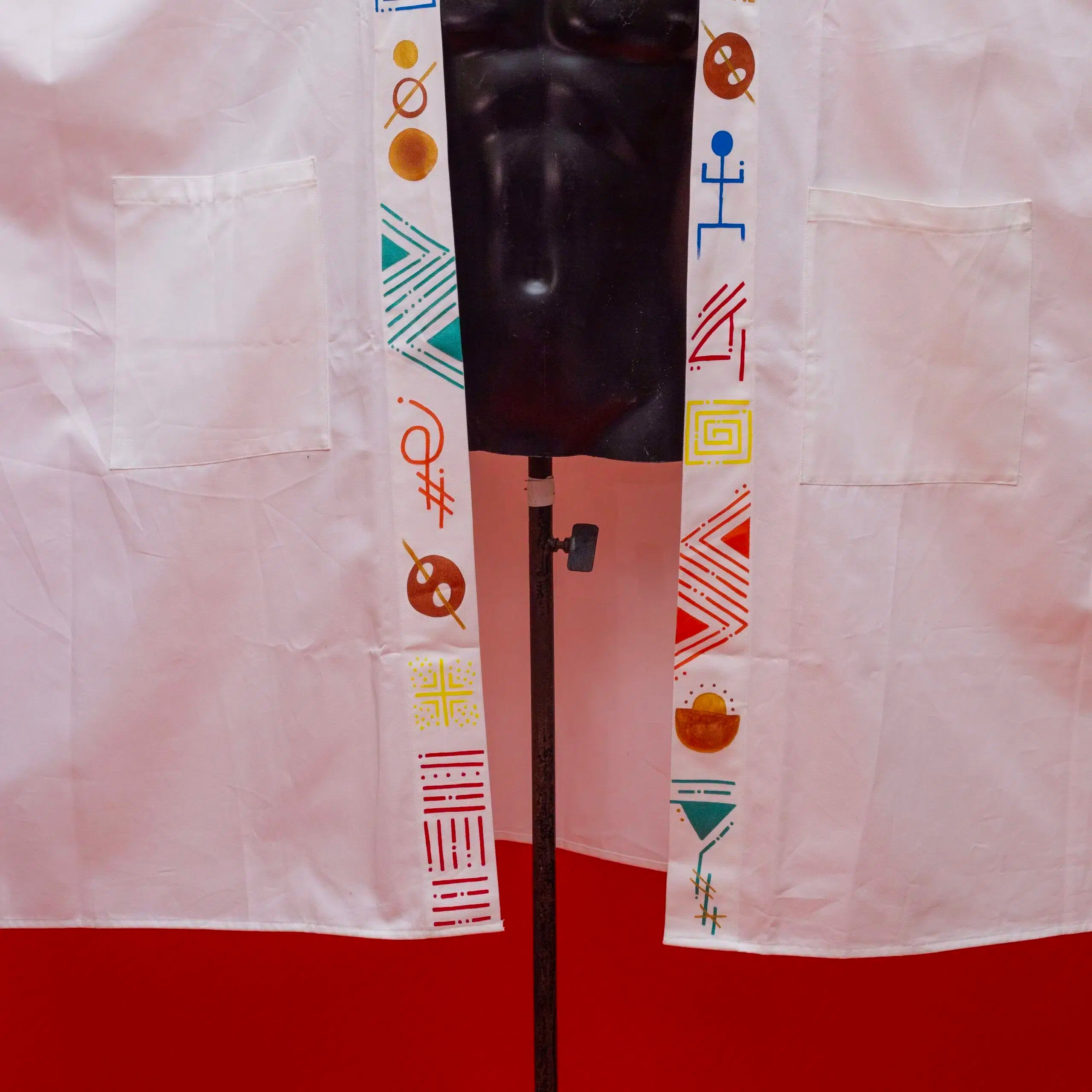 Manteau kimono blanc unisexe en coton