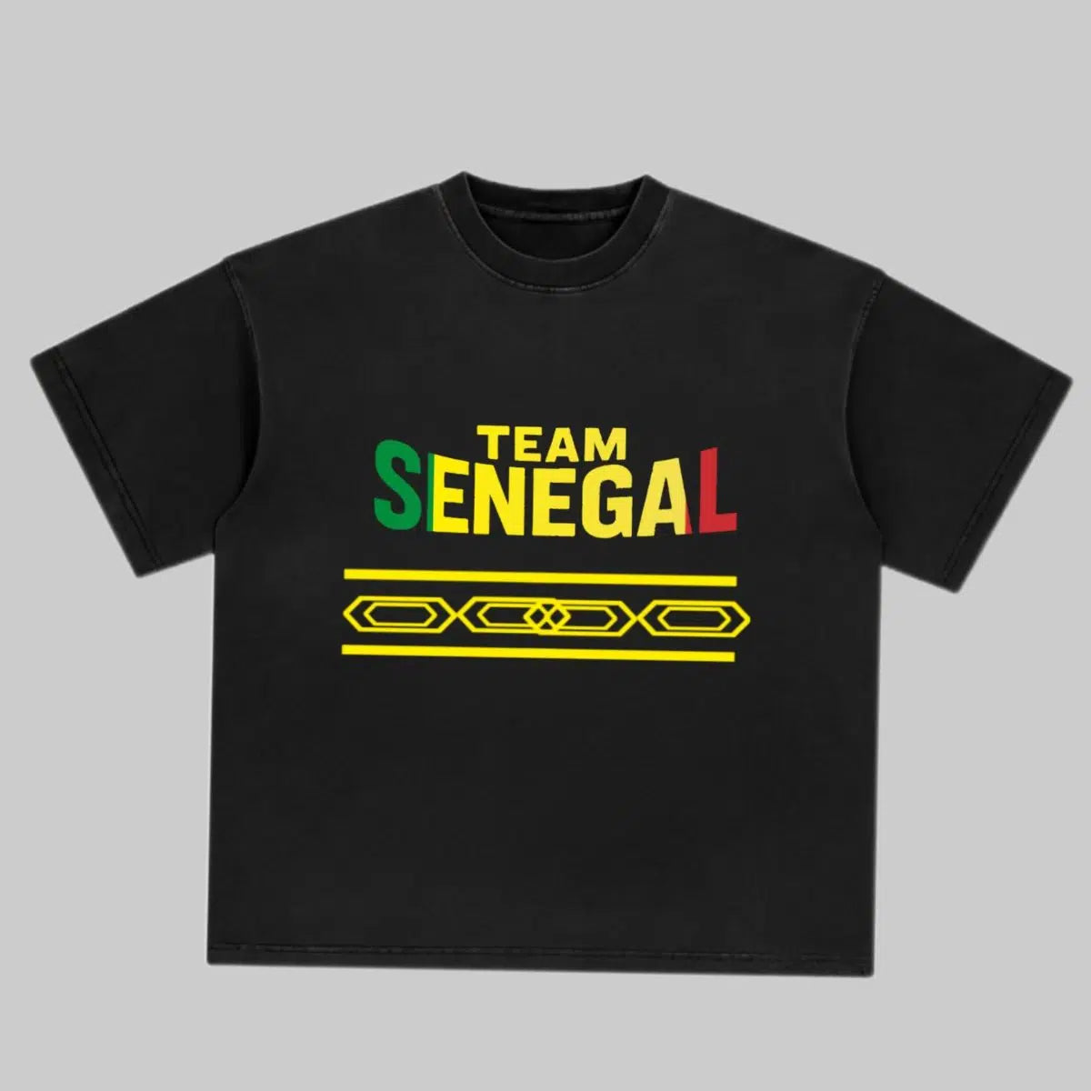 T-shirt Team Senegal – Supporter, Drapeau Sénégal, Coupe Ample, Coton